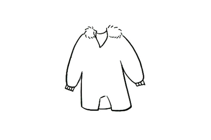中长款羽绒服怎么画