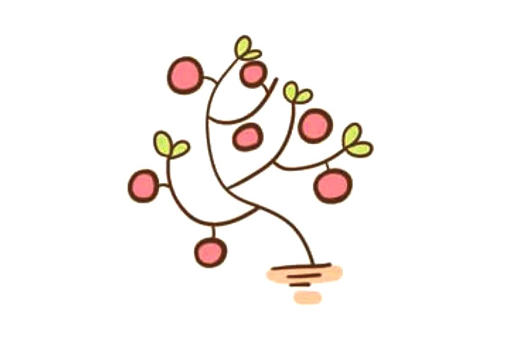 如何画简单的果树简笔画