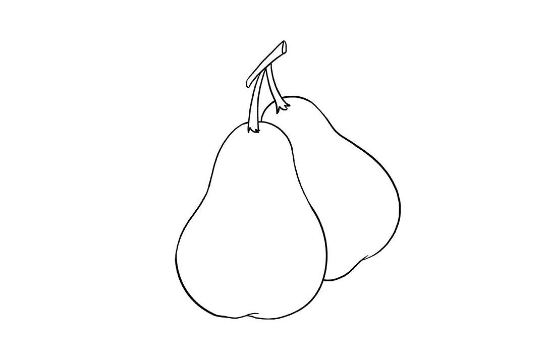 简笔画梨的画法