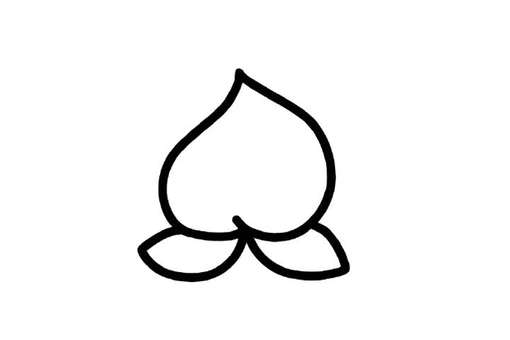 如何画可爱的水蜜桃