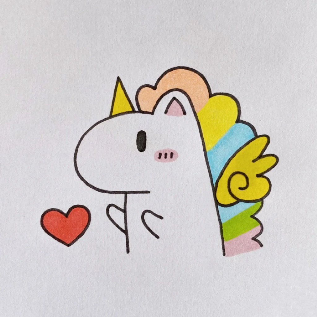 一组可爱卡通头像简笔画图片