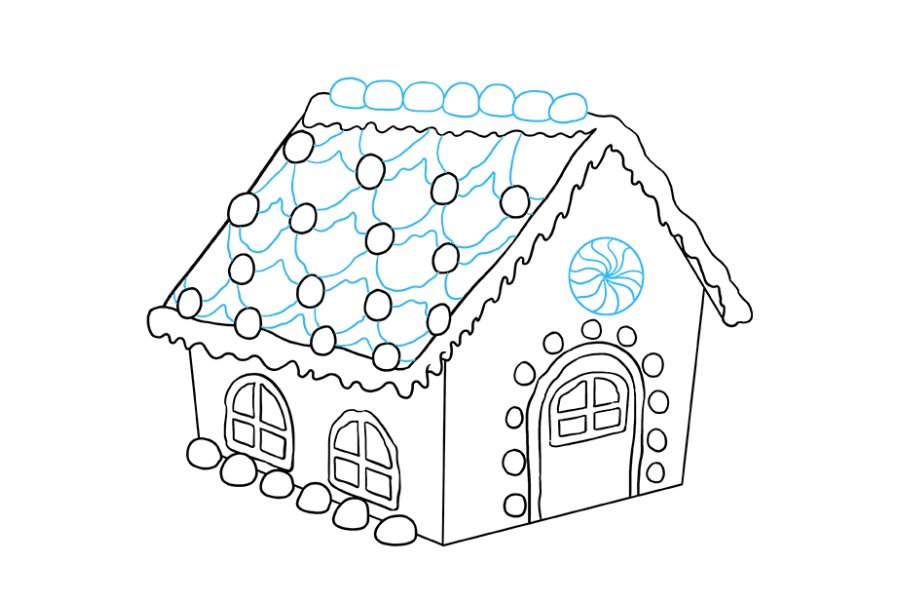 如何画姜饼屋