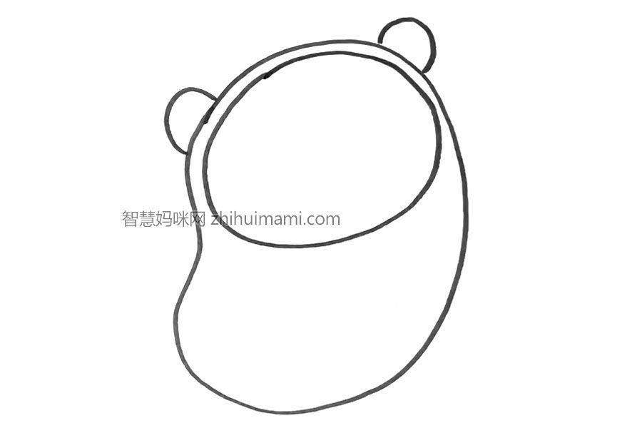 滑冰的冰墩墩简笔画教程