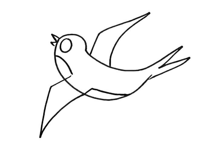 燕子简笔画教程