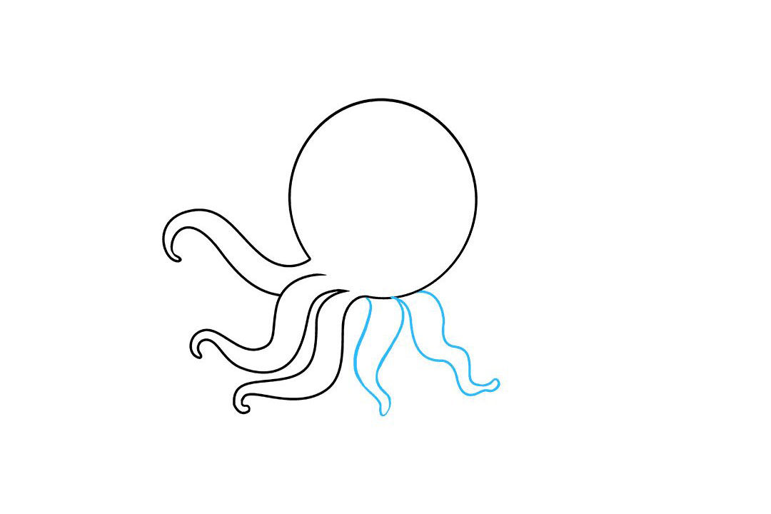 如何画可爱的章鱼简笔画