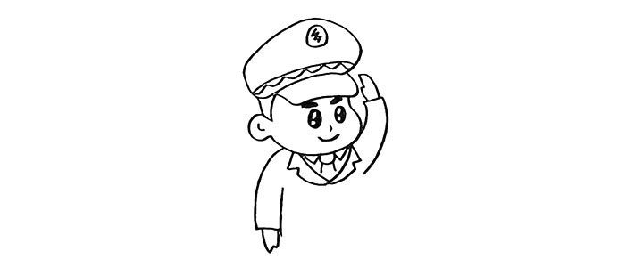 警察叔叔简笔画画法教程
