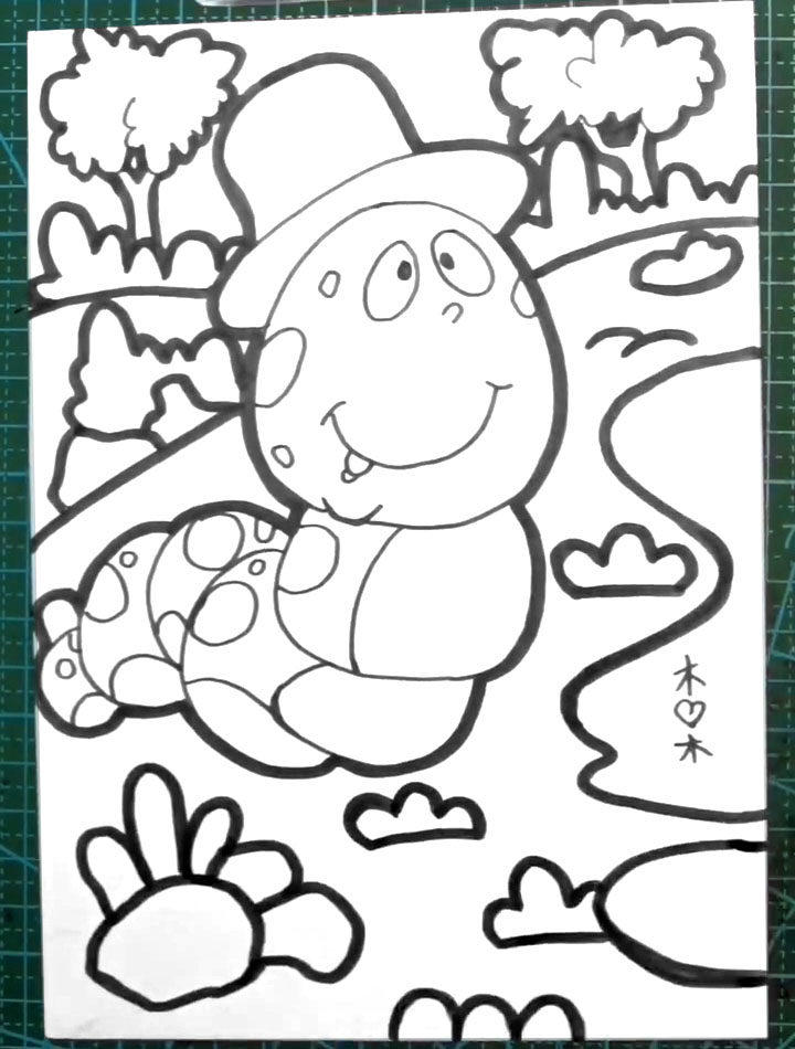 活力的春天简笔画