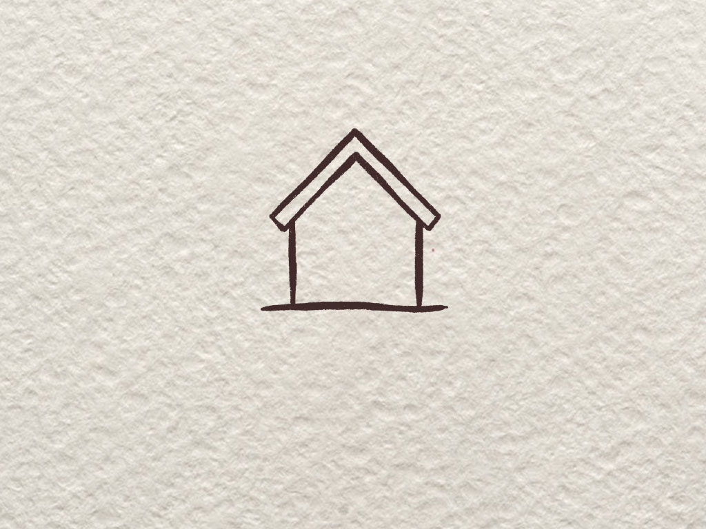 超级简单的房屋风景简笔画