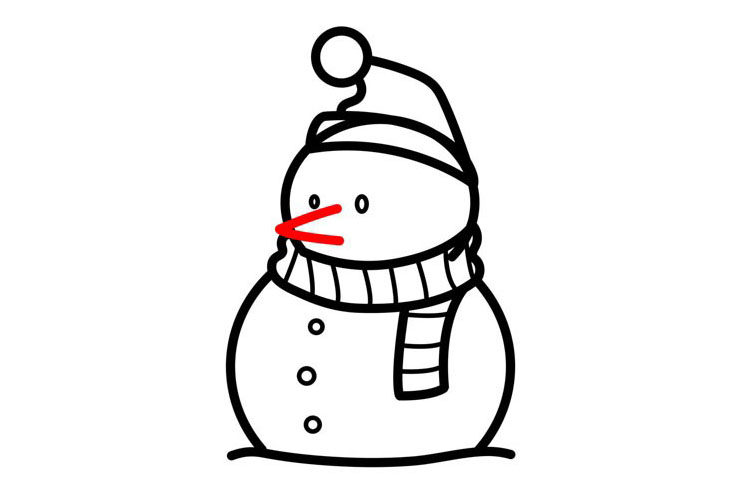雪人简笔画画法详解
