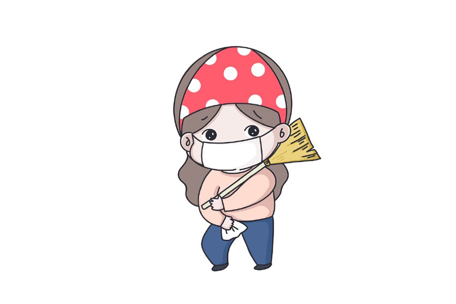 如何画大扫除简笔画