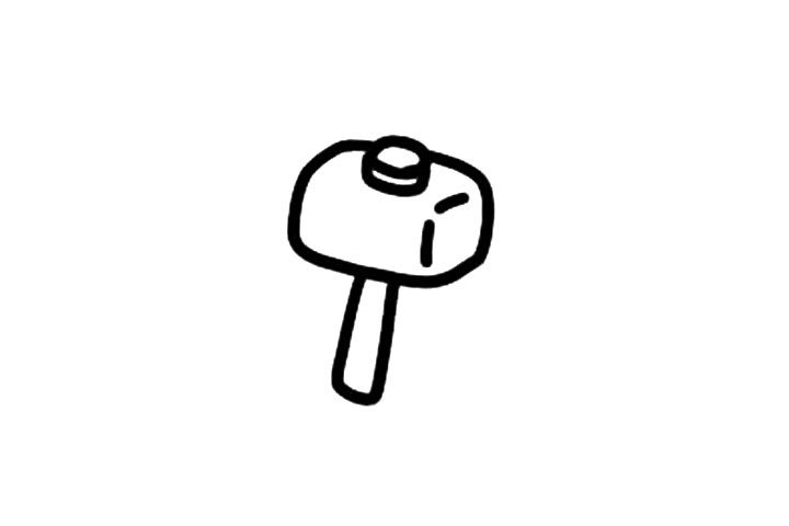 劳动工具简笔画大全 榔头简笔画
