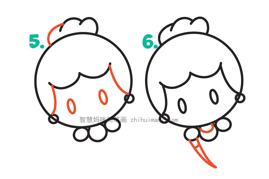 可爱版灰姑娘的简单画法