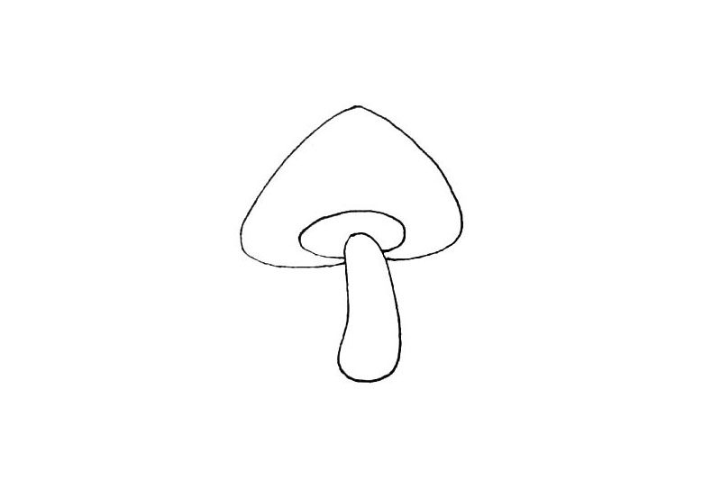 漂亮的蘑菇简笔画画法