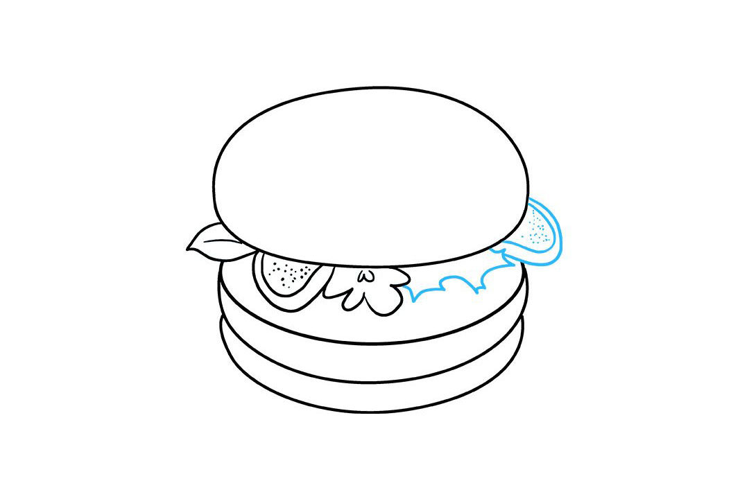 如何画汉堡简笔画