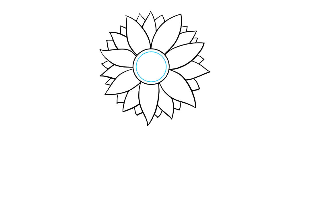 向日葵怎么画