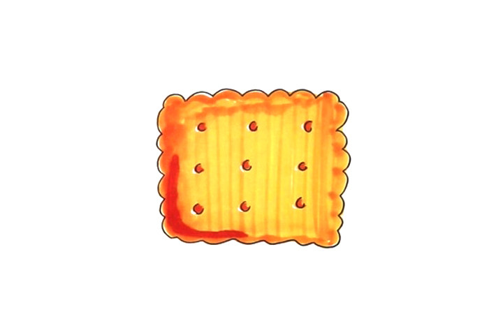 简单的饼干怎么画