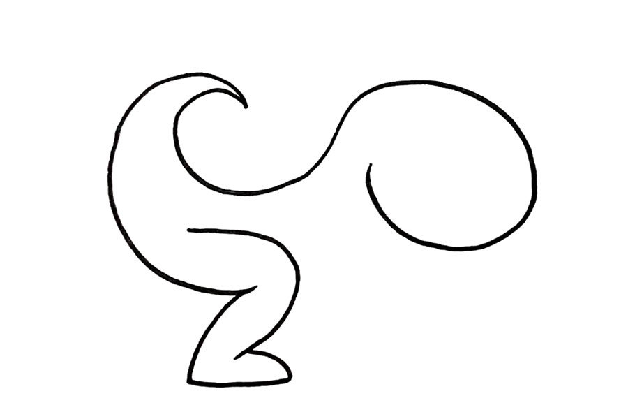 霸王龙简笔画画法步骤