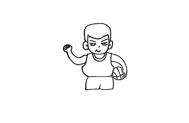 樱木花道简笔画教程