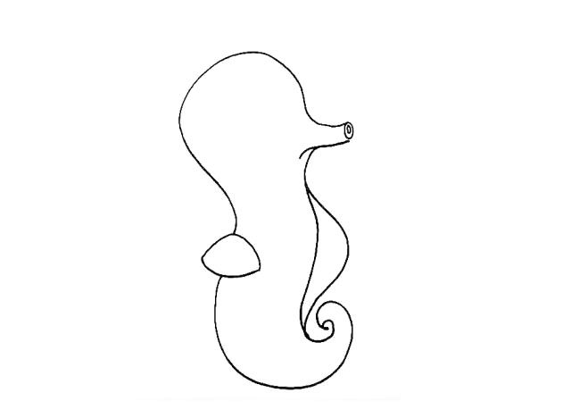 海马简笔画教程