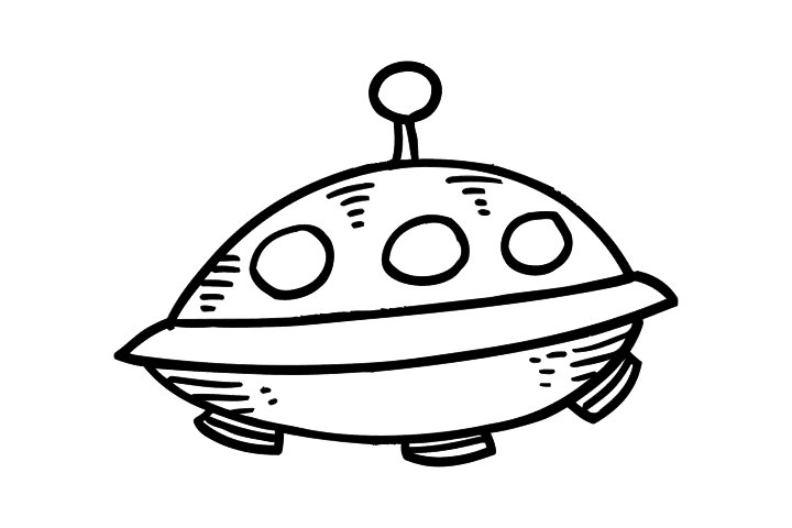 UFO-飞碟简笔画图片