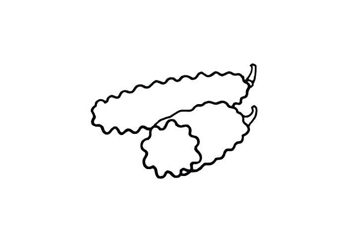 苦瓜简笔画怎么画