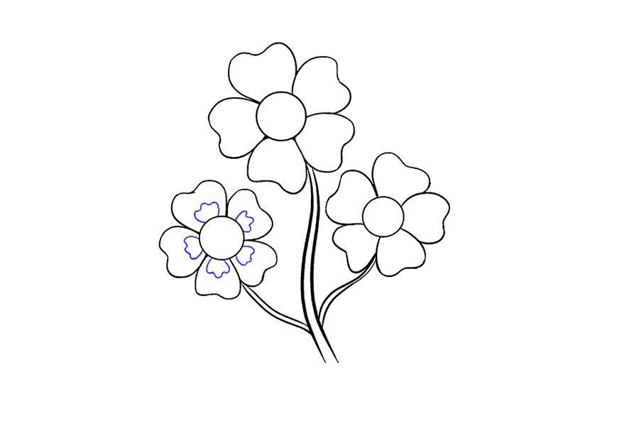 如何画漂亮的卡通小花