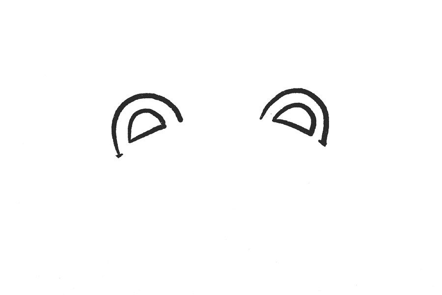 简单的轻松熊简笔画画法步骤