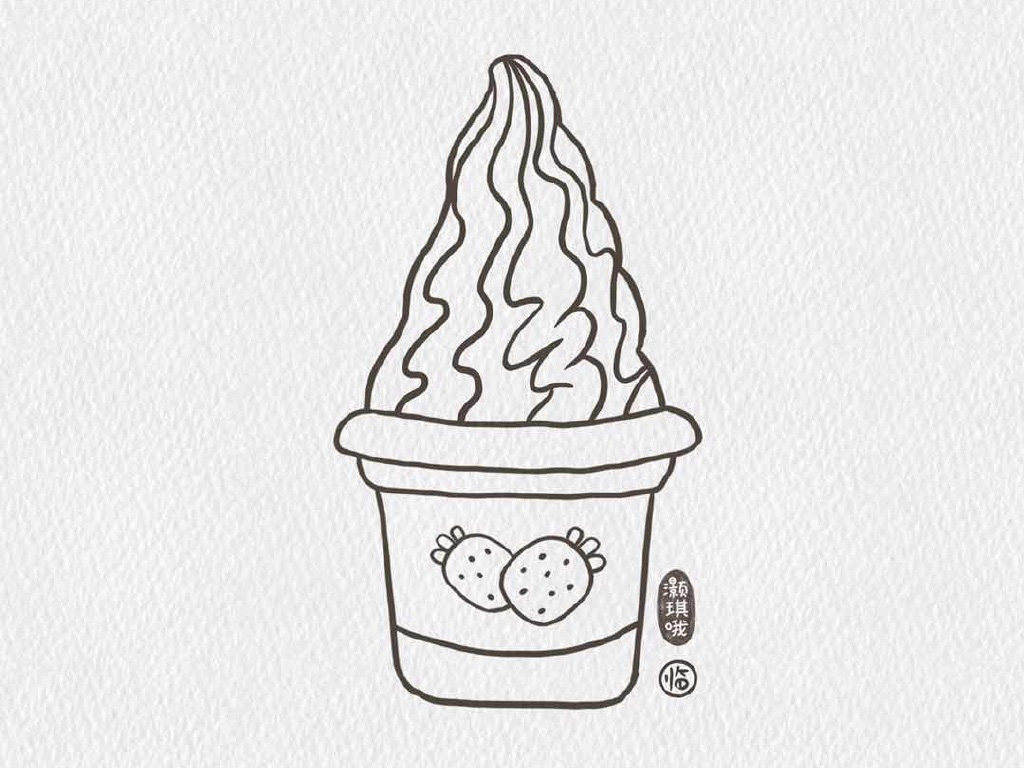 一组雪糕简笔画图片