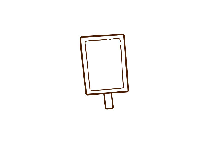 长方形雪糕简笔画教程
