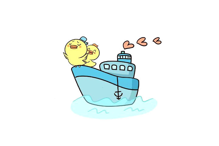 游轮简笔画教程