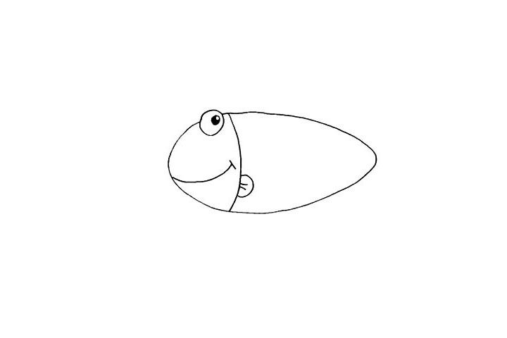 海底小鱼简笔画教程