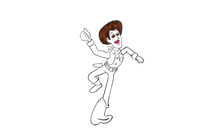 玩具总动员胡迪警长简笔画