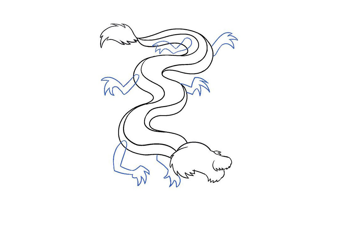 如何画腾飞的中国龙简笔画