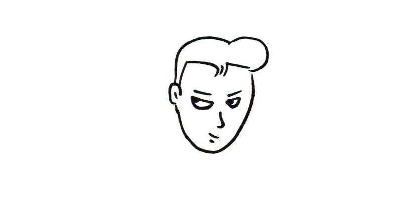 帅气的小男生简笔画