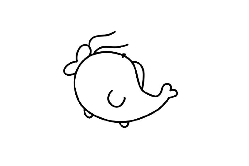 可爱的新年简笔画 鲤鱼简笔画教程