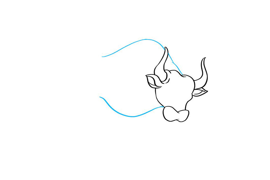 如何画公牛简笔画步骤