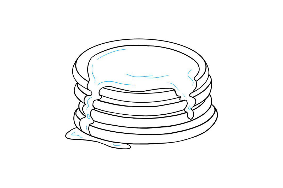 如何画薄煎饼