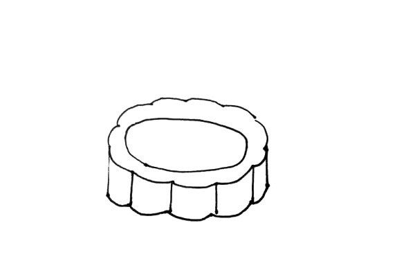 团圆月饼简笔画画法