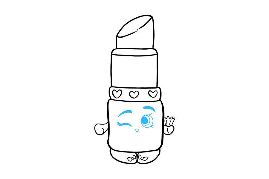 可爱的口红怎么画