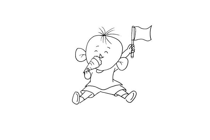 大耳朵图图简笔画教程