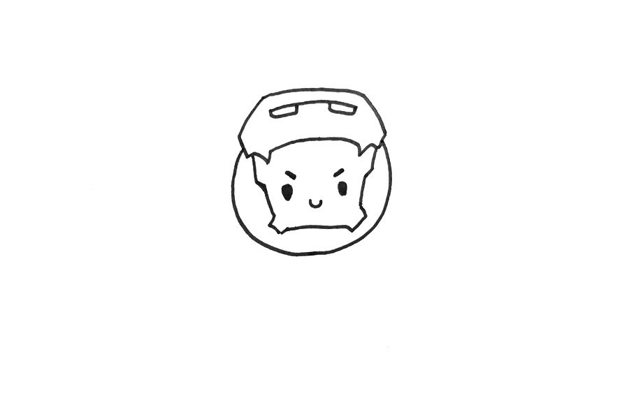 可爱版钢铁侠怎么画