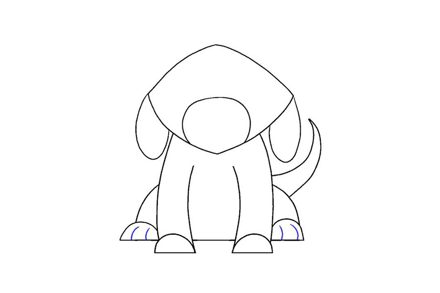 简单漂亮的狗简笔画画法