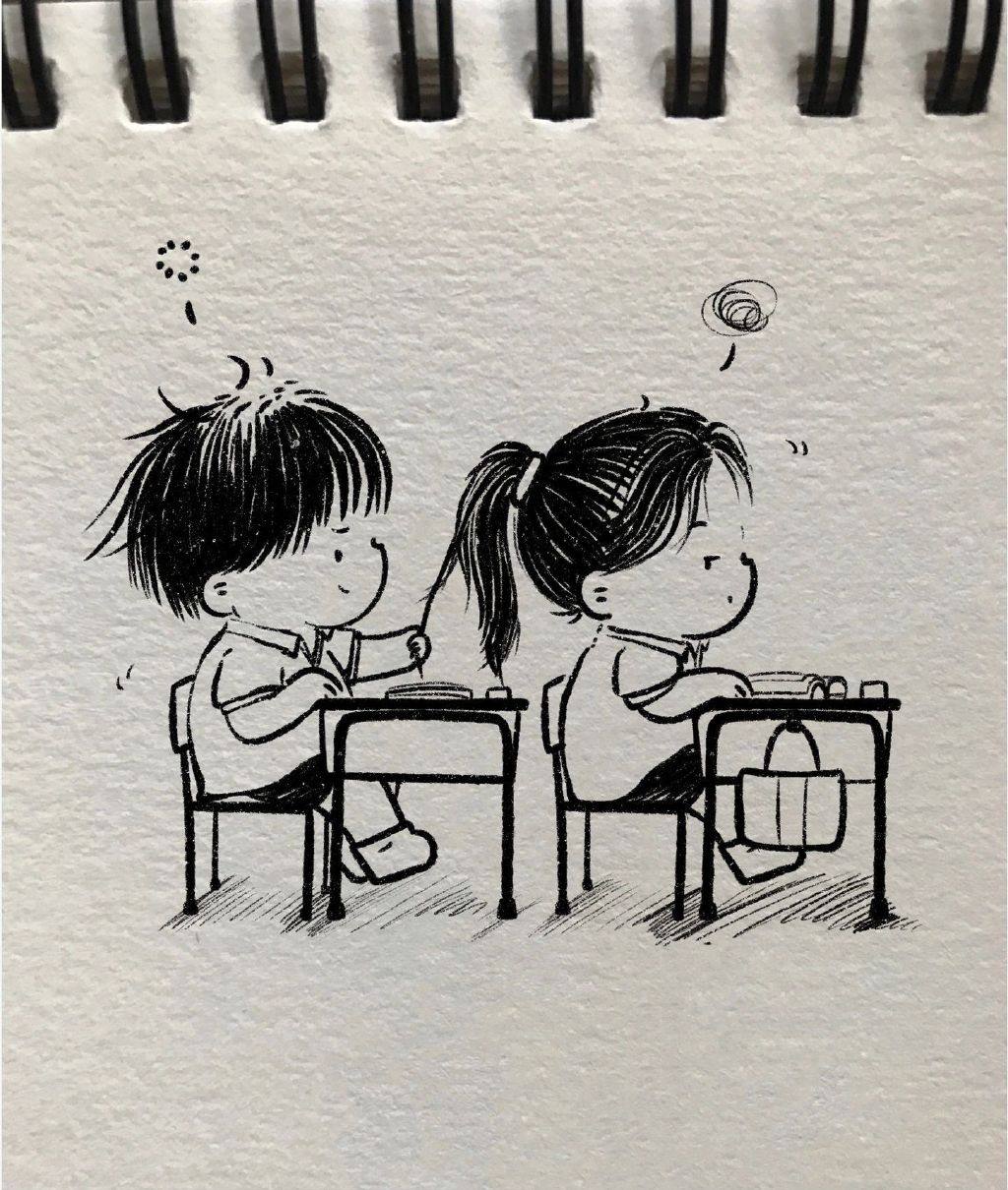 一组超治愈的简笔画图片 治愈你的不开心