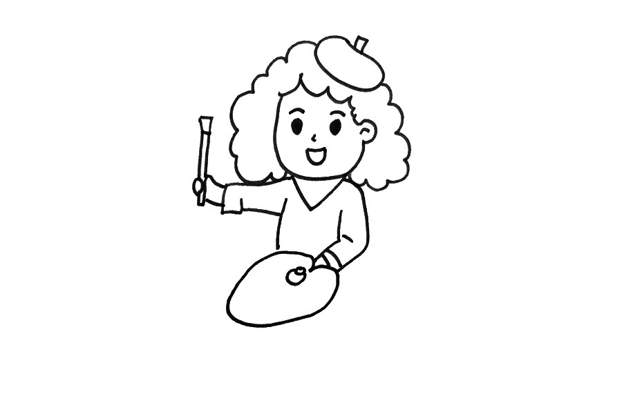 漂亮的美女画家怎么画