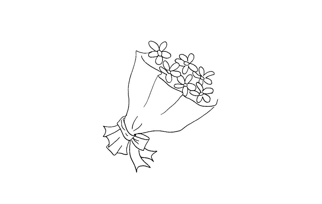 一束花简笔画画法步骤