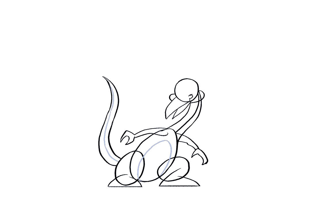 如何画卡通喷火龙简笔画