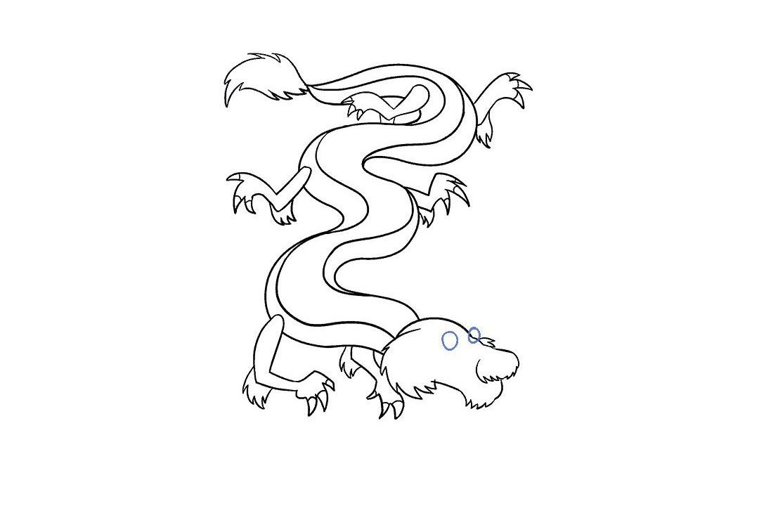 如何画腾飞的中国龙简笔画