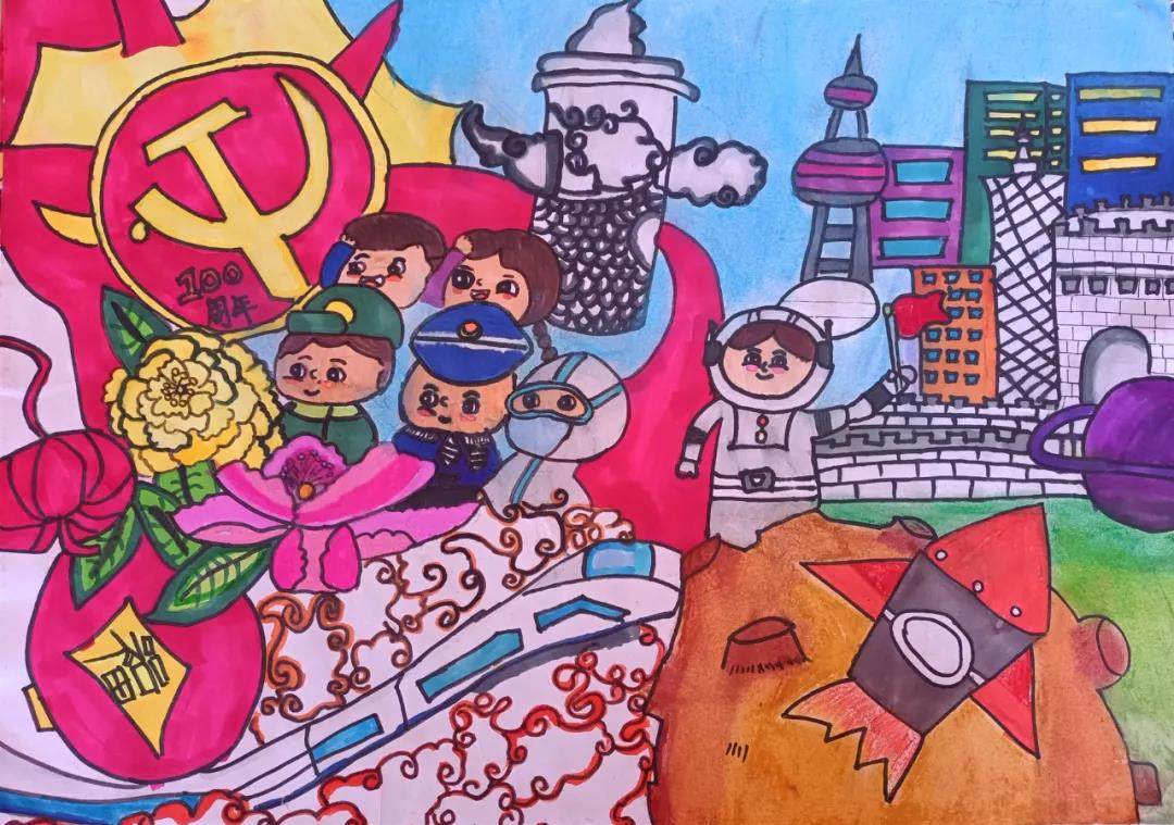 庆祝建党100周年主题绘画