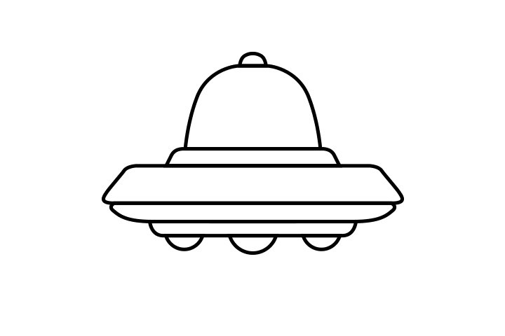 UFO-飞碟简笔画图片