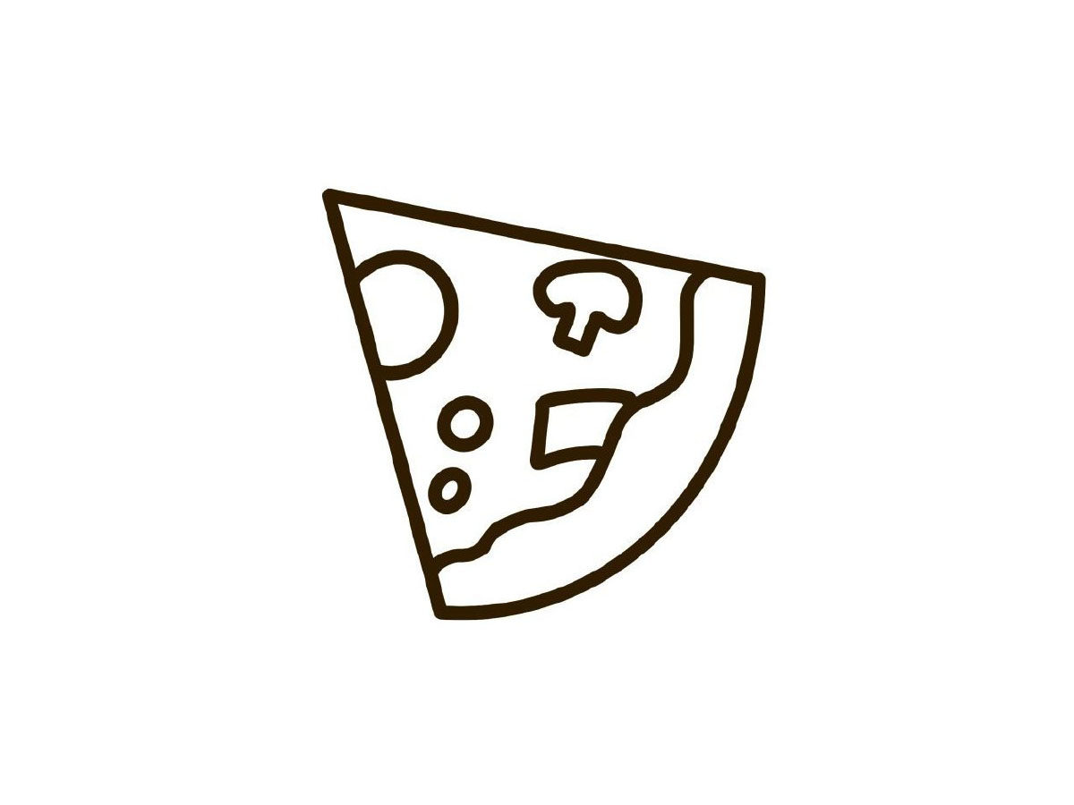 超好吃的披萨简笔画画法步骤
